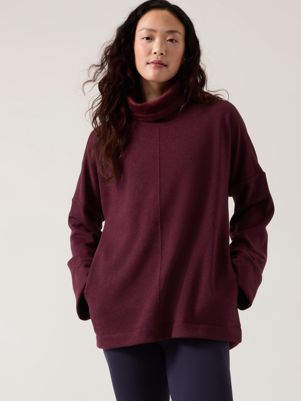 NWT, Athleta Cozy Karma Funnel Neck Sweatshirt